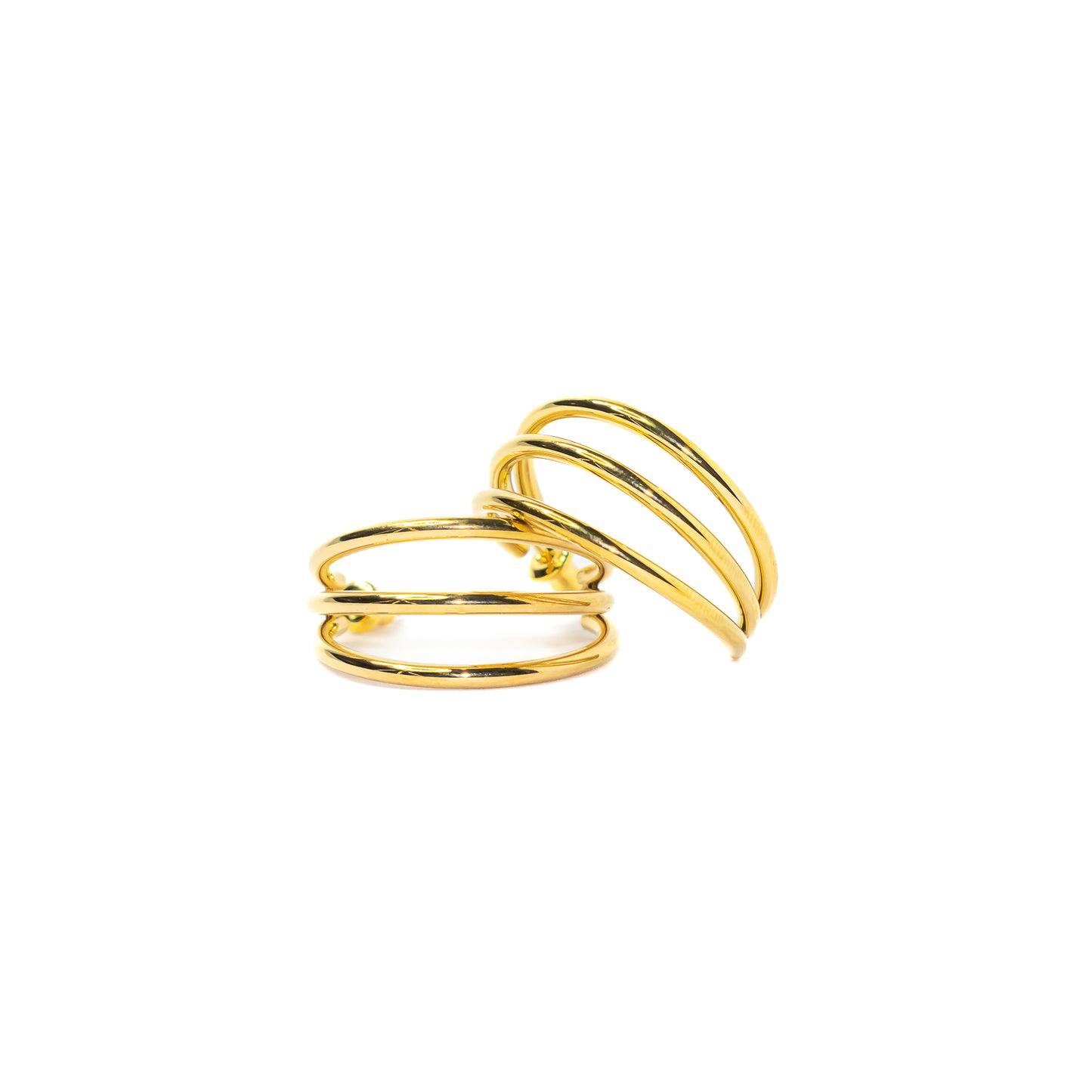 ESSENTIAL SMALL GOLDEN TRIPLE HOOPS