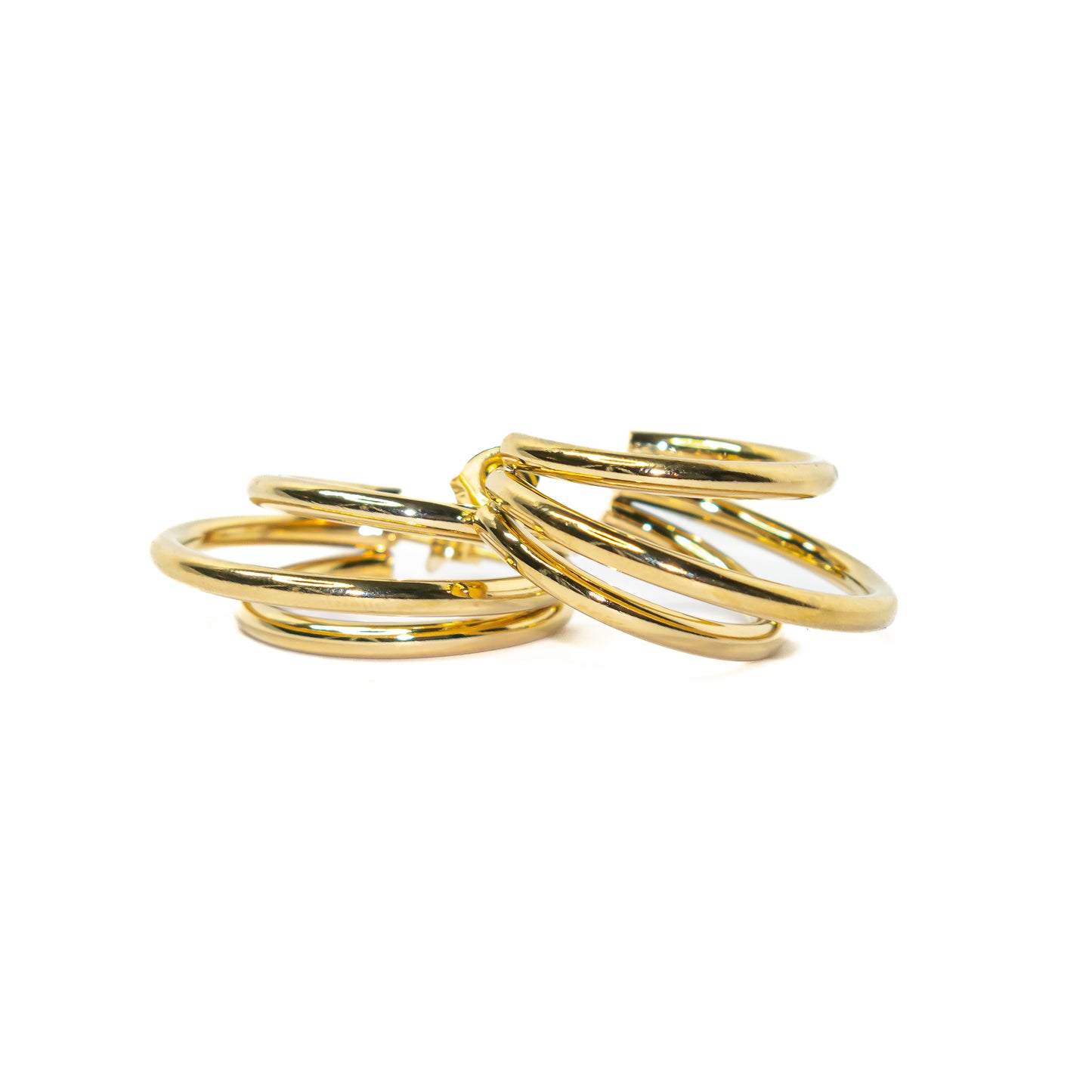 TRIPLE SLIM GOLDEN HOOPS