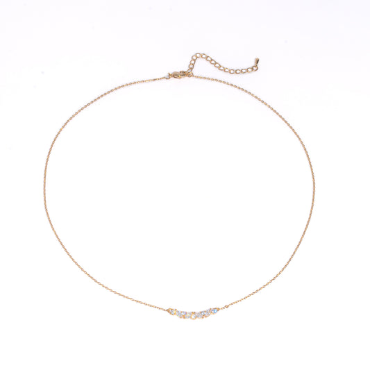 MARQUISE & ROUND GOLDEN NECKLACE