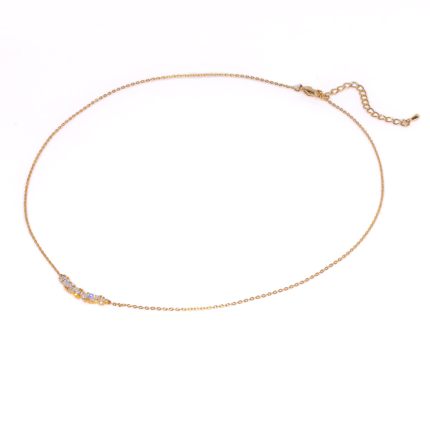 MARQUISE & ROUND GOLDEN NECKLACE