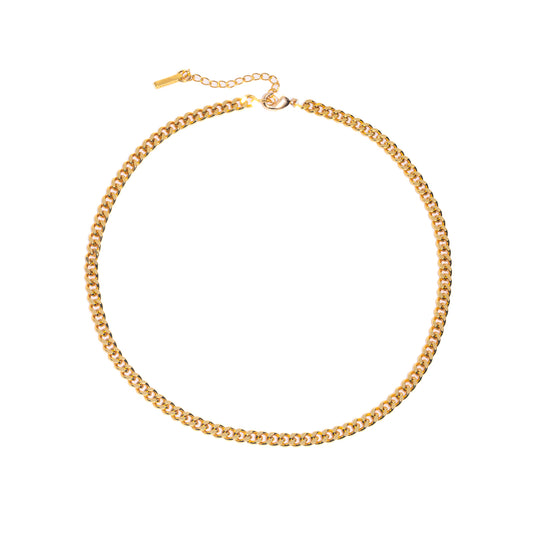 CURB CHAIN GOLDEN NECKLACE