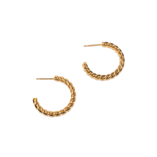 ESSENTIAL GOLDEN TWIST HOOPS M