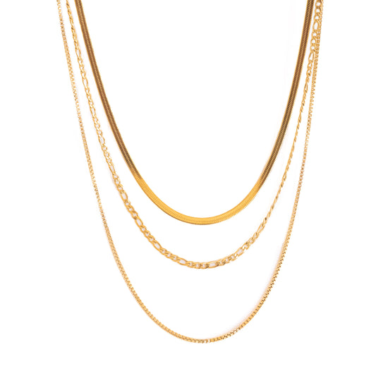 CLASSIQUE TRIPLE GOLDEN NECKLACE