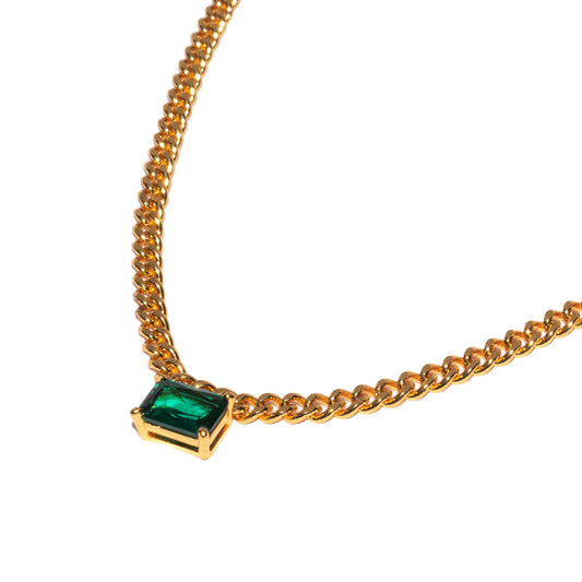 EMERALD MUSE LINK NECKLACE