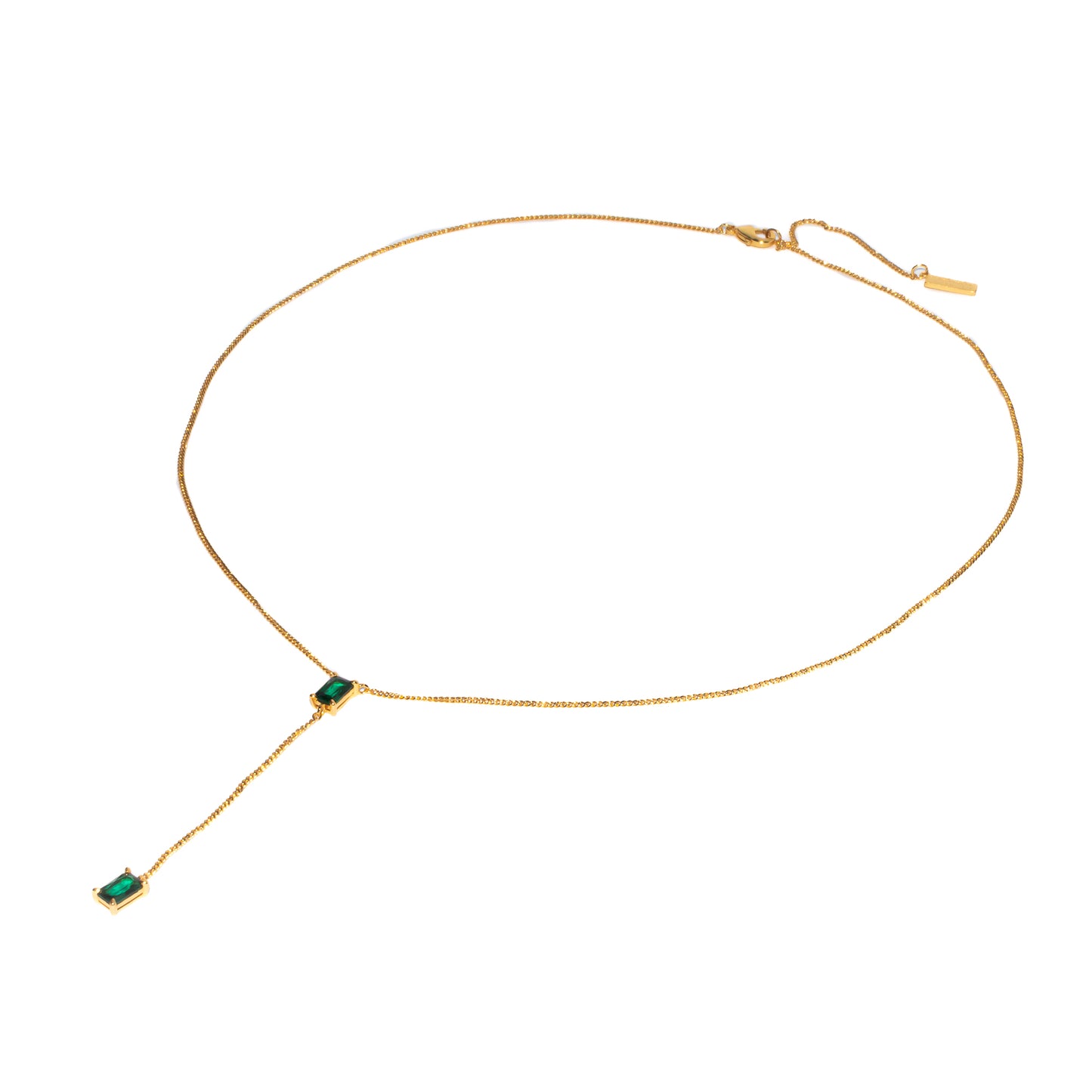 EMERALD LARIAT NECKLACE