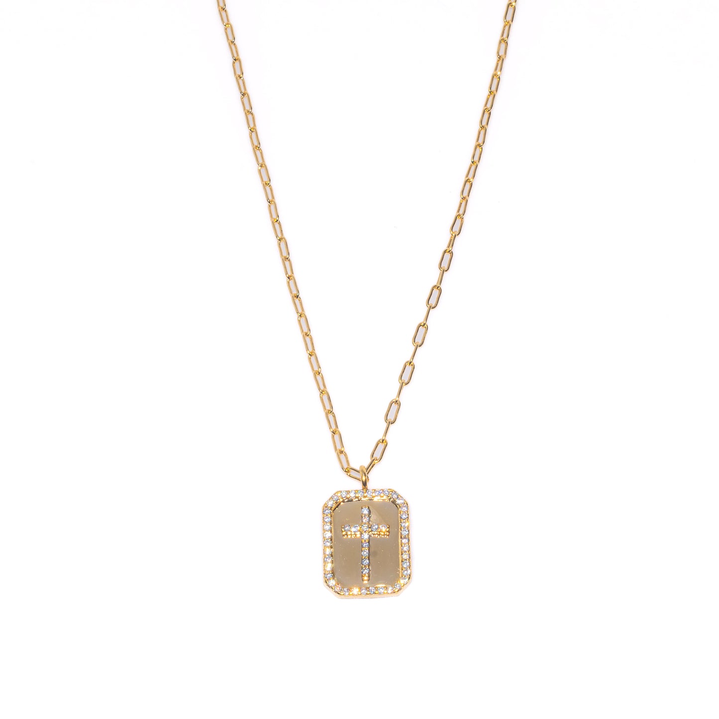 CROSS SPARK MEDAL NECKLACE