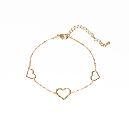 ESSENTIAL TRI HEARTS BRACELET